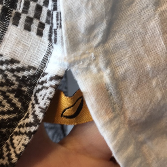 Aurelia Kurta XXL  Black White Pattern Indian Attire 100% Cotton - Picture 8 of 10